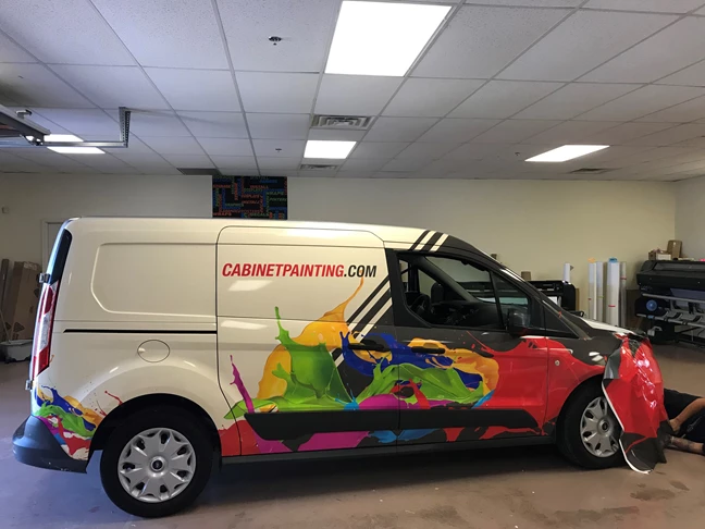 Full Vehicle Wrap for Cabinet Painting in Indianapolis