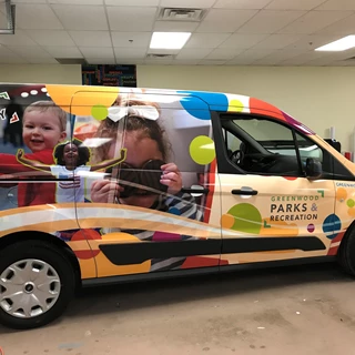Vehicle Wrap for Greenwood City Parks and & Recreation in Greenwood,IN 