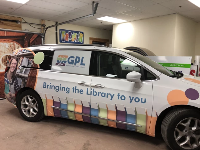 Vehicle Graphics Wrap for Greenwood Public Library