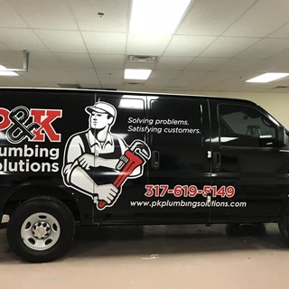 Full Vehicle Wrap for P&K Plumbing Solutions in Greenwood,IN 
