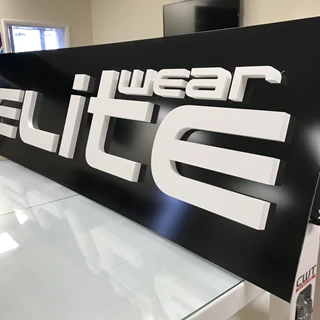 1" thick dimensional PVC Storefront Sign for Elite Wear in Indianapolis,IN