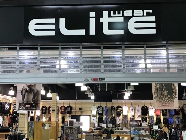1 thick dimensional PVC Storefront Sign for Elite Wear in Indianapolis,IN
