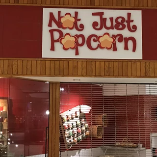 Dimensiaonal Storefront Signage for Not Just Popcorn in Greenwood Park Mall, Greenwood, IN