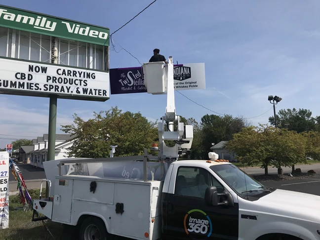Pylon Sign Face Renewal in Franklin IN 