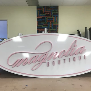 Metal Sign with Dimensional Lettering