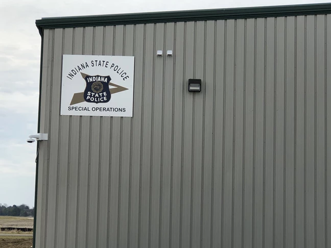 Exterior Signs, Metal Signs, Building Signs for Indiana State Police