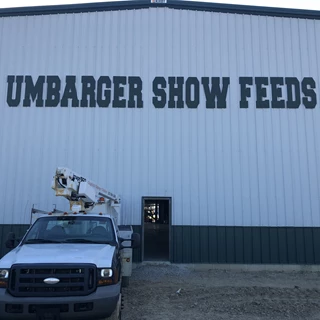 Dimensional Metal Sign Lettering for Umbarger Show Feeds in Franklin IN