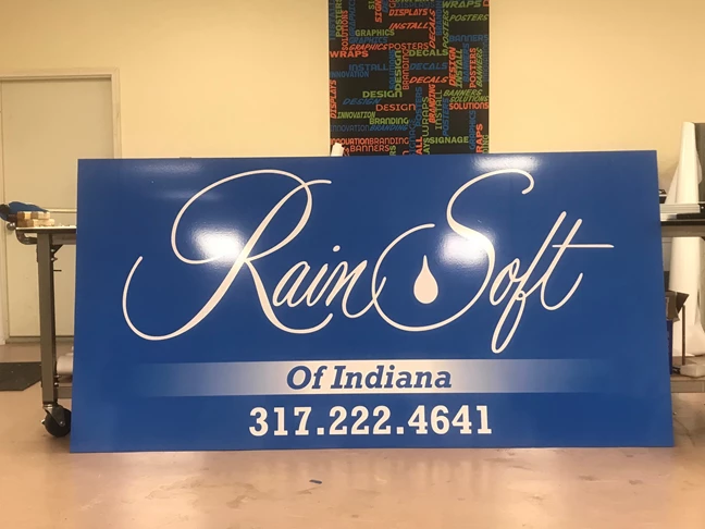 Metal Sign for Rain Soft of Indiana in Indianapolis, IN