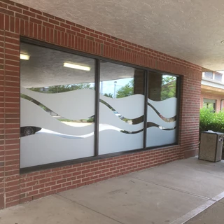 Frosted Window Graghics for Valle Vista Heath Ststem in Greenwood IN