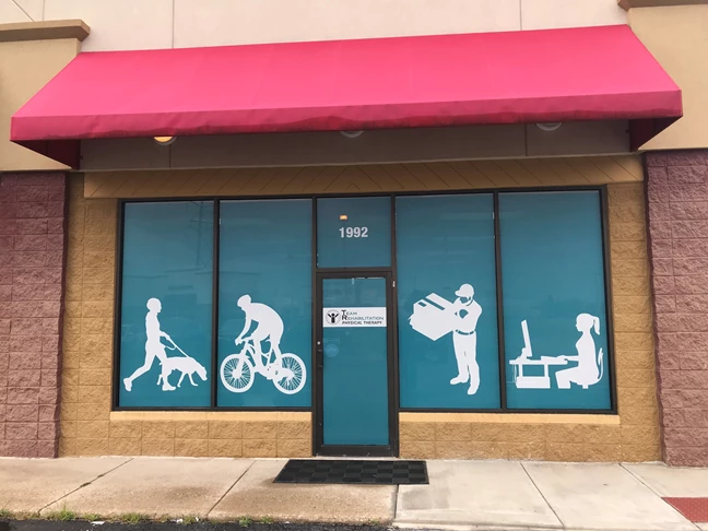 Window Graphics for Team Rehabilitation Physical Therapy in Indianapolis IN