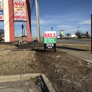 Post and Panel Sign for TK Nails in Greenwood IN