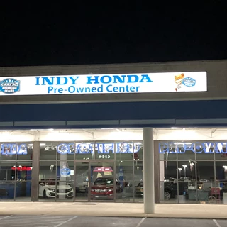 Cabinet Sign, Exterior Building Sign, Illuminated Sign, Lighted Sign for Indy Honda in Indianapolis