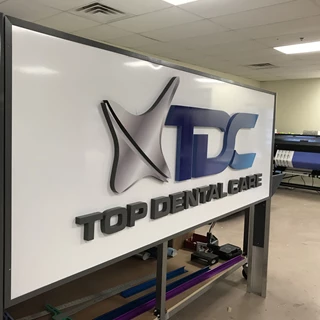 Dimensional Cabinet Sign for Top Dental Care in Greenwood IN