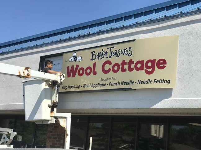 LED Illuminated Cabinet Signs for Wool Cottage in Greenwood, IN