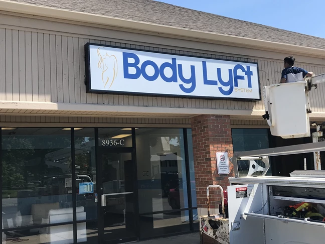 LED Illuminated Cabinet Signs in Indianapolis for Body Lyft in Greenwood, IN