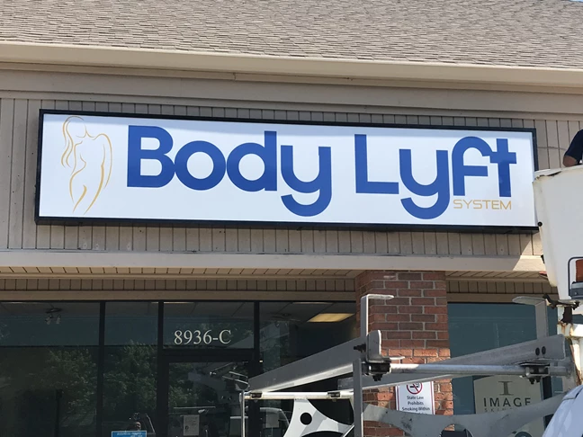 LED Illuminated Cabinet Signs in Indianapolis for Body Lyft in Greenwood, IN