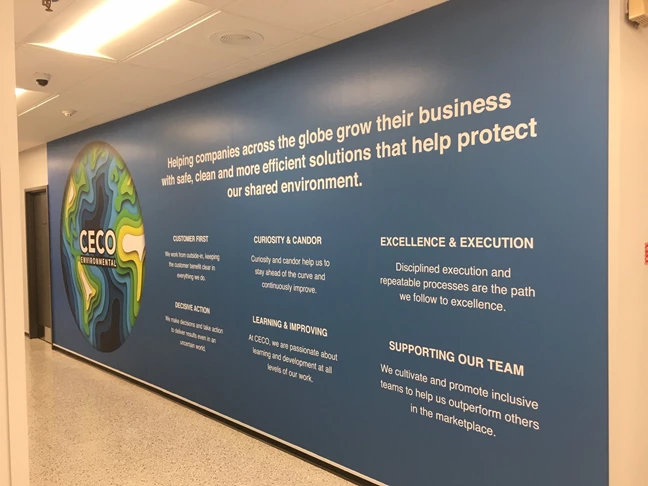 Wall murals fro CECO in Indianapolis IN