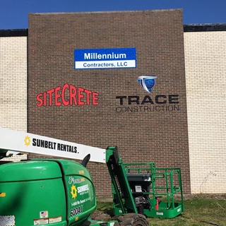 Exterior Wall Graphics fro Millennium Contractors in Indianapolis