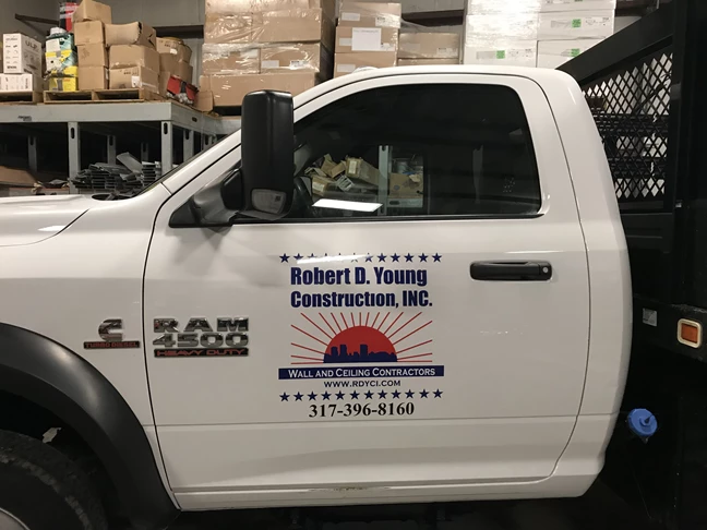 Vehicle Decals for Robert D. Young Construction Inc, in Indianapolis IN