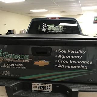 Vehicle Lettering for Greene Crop Consulting in Indianapolis IN
