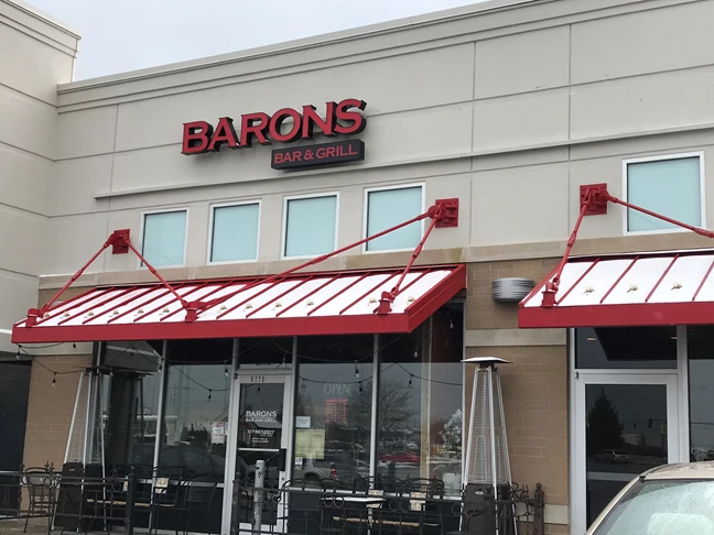 Illuminated Building Sign / Channel Letters for Barons Bar&Grill in Fisfers IN