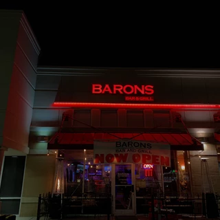 Illuminated Building Sign / Channel Letters for Barons Bar&Grill in Fisfers IN