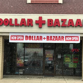Illuminated Building Sign / Channel Letters for Dollar Bazar in Greenwood IN