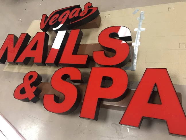 Channel Letters for Vegas Nail&Spa in Carmel, IN