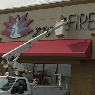 LED  Illuminated Channel Letters for Yoga Fire in Greenwood IN