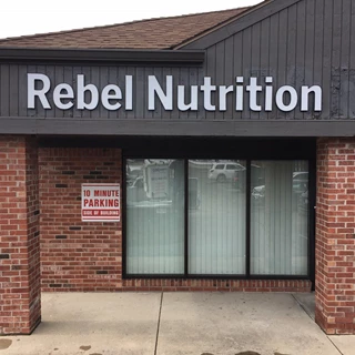 Exterior Building Signs, Storefront Signs for Rebel Nutrition