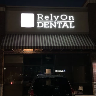 Business Signs, Channel Letters, Exterior Building Signs for RelyOn Dental in Greenwood IN