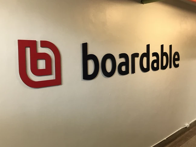Dimensional Lettering and Logo installation for Boardable in Indianapolis, IN