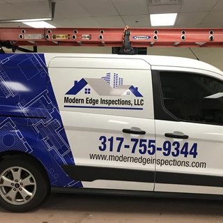 Partial Vehicle Wrap for Modern Edge Inspections LLC in Indianapolis,IN
