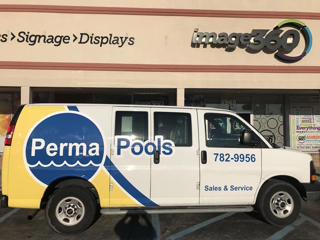 Partial Vehicle Wrap forPerma Pools in Indianapolis, IN