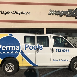 Partial Vehicle Wrap forPerma Pools in Indianapolis, IN