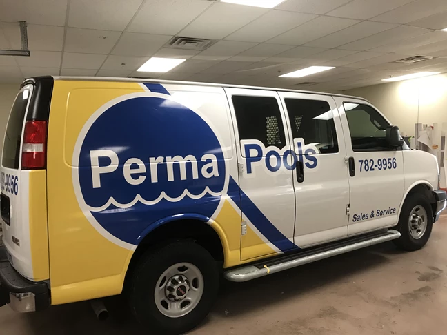 Partial Vehicle Wrap for Perma Pools in Indianapolis IN