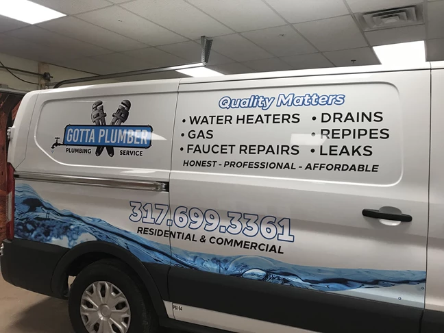 Partial Van Wrap for Gotta Plumber in Indianapolis IN