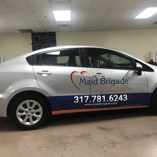 Partial Car Wrap for Maid Brigade in Indianapolis, IN