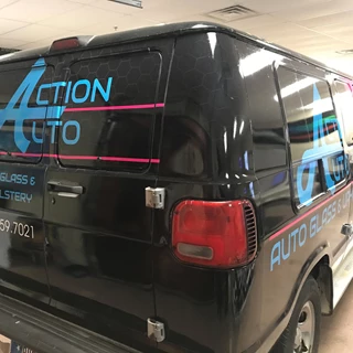 Vehicle Wrap for Action Auto Glass