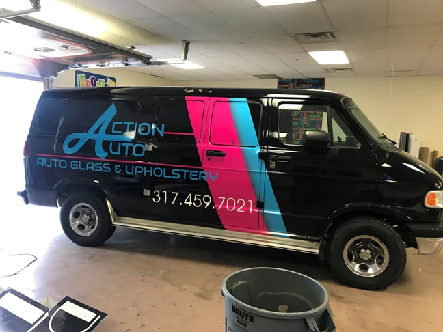 Vehicle Wrap for Action Auto Glass