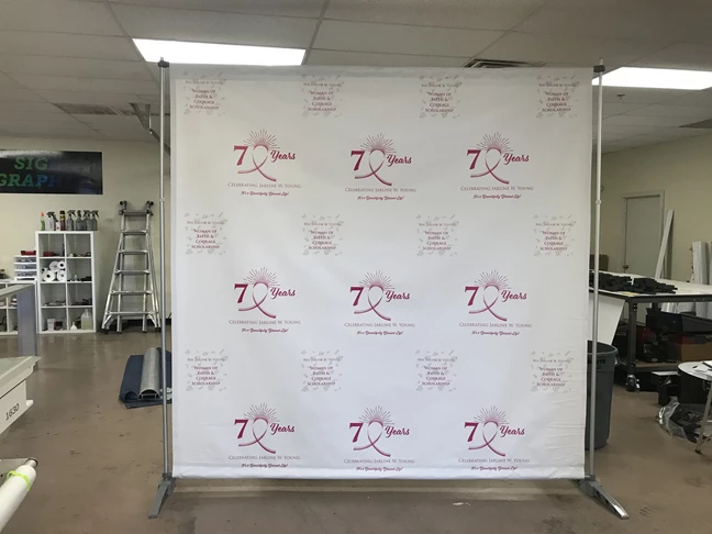 Backdrop banner, step and repeat banner