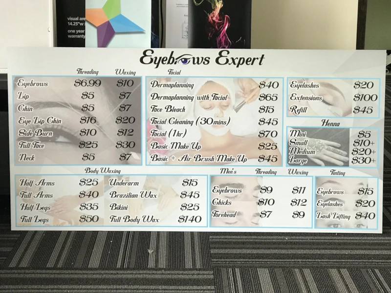 Price List Signs