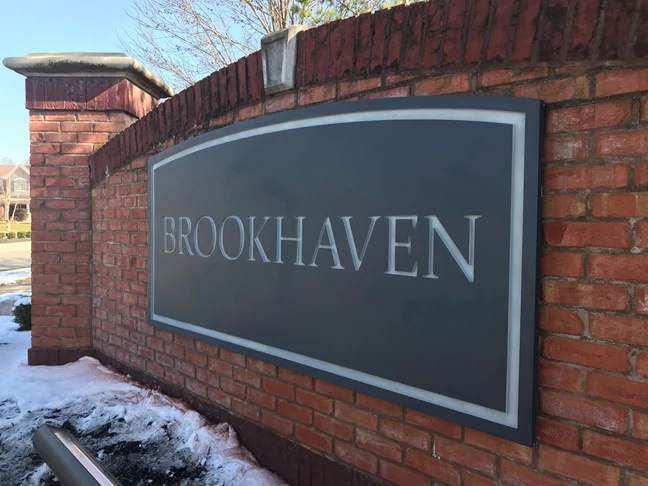 Routed Monument Sign for Brookhaven Neighbourhood in Indianapolis, IN
