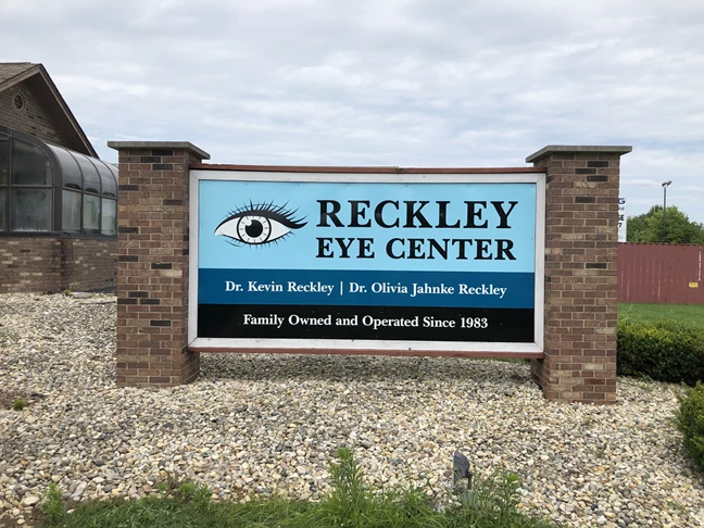 Monument Sign for Reckley Eye Center in Indianapolis, IN