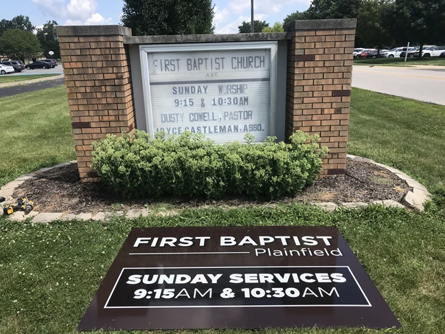 Monument Signs for First Baptist Church in Plainfield